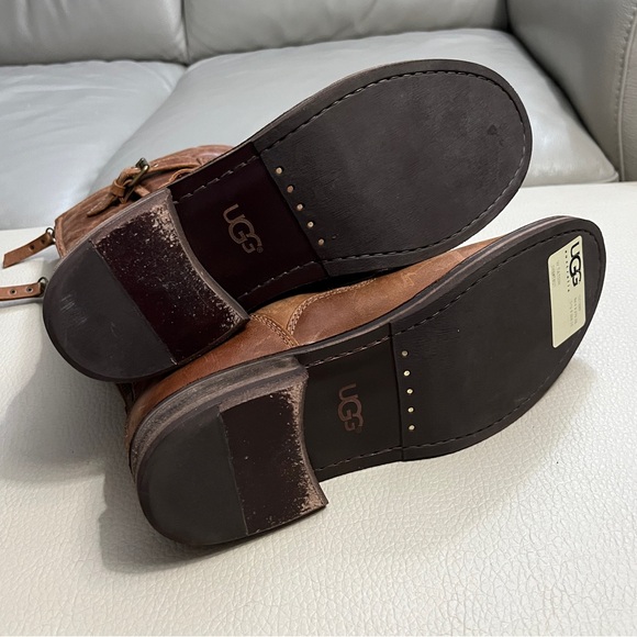 NWT - UGG Women's Tatum 3 Buckle Leather Biker Boots - EU 40/US 9 - Picture 7 of 11